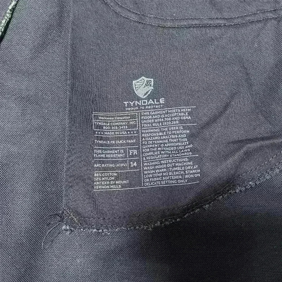 TYNDALE ArcRated Flame Resistant 5  pocket Pants. Men's size 30x34 - Picture 5 of 9